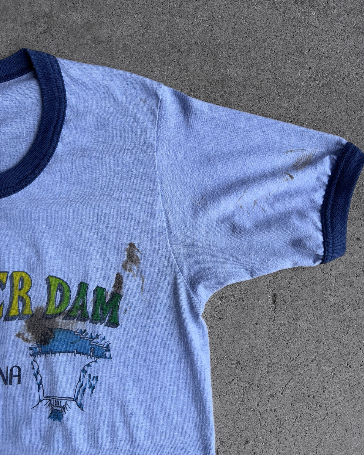 Vintage 1970s Hoover Dam Nevada Ringer Tee  - Shop ThreadCount Vintage Co.