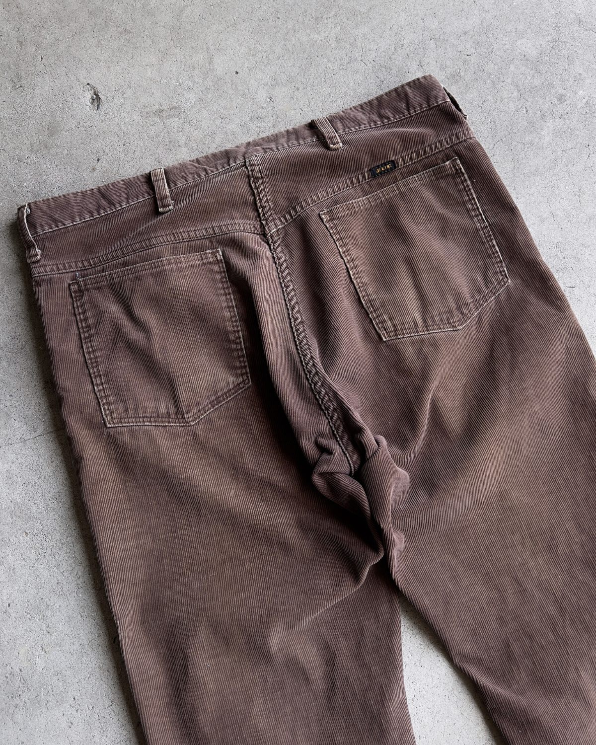 Vintage 1970s Chocolate Brown Faded Corduroy Pants  - Shop ThreadCount Vintage Co.