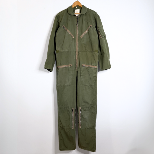 Vintage 1970s U.S. Air Force OG-107 Pilot's Ripstop Full Body Cotton Jumpsuit  - Shop ThreadCount Vintage Co.