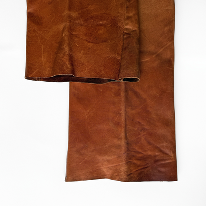 1960s Brown Genuine Leather Handmade Western Pants  - Shop THREADCOUNT Vintage Co.