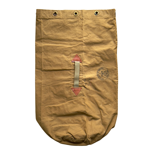 1950s Boy Scouts Of America Tan Canvas Drab Duffle Bag