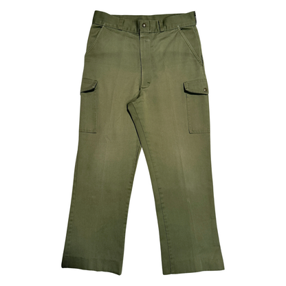 1960s BSA Olive Green Cargo Uniform Pants (31)