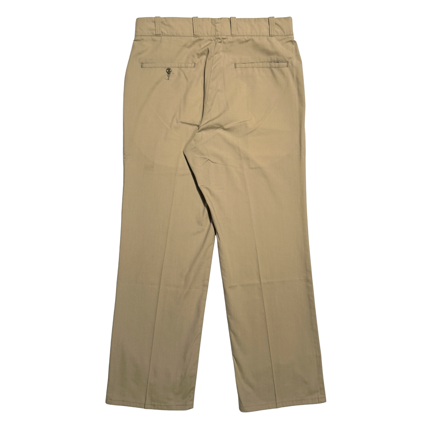 1970s Tan Perma-Prest Chino Work Pants (33)
