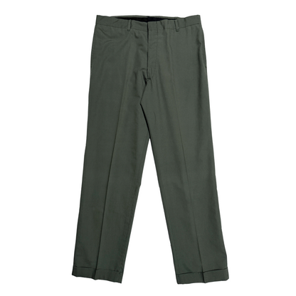 1970s Green Permanent Press Chino Work Pants (31)