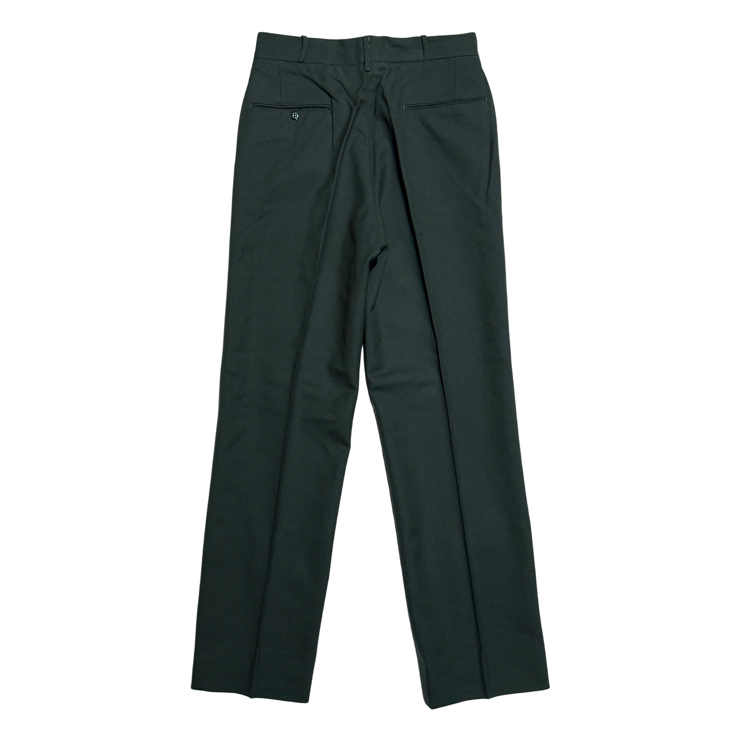 1970s U.S. Army Green Serge Wool Dress Pants (30)