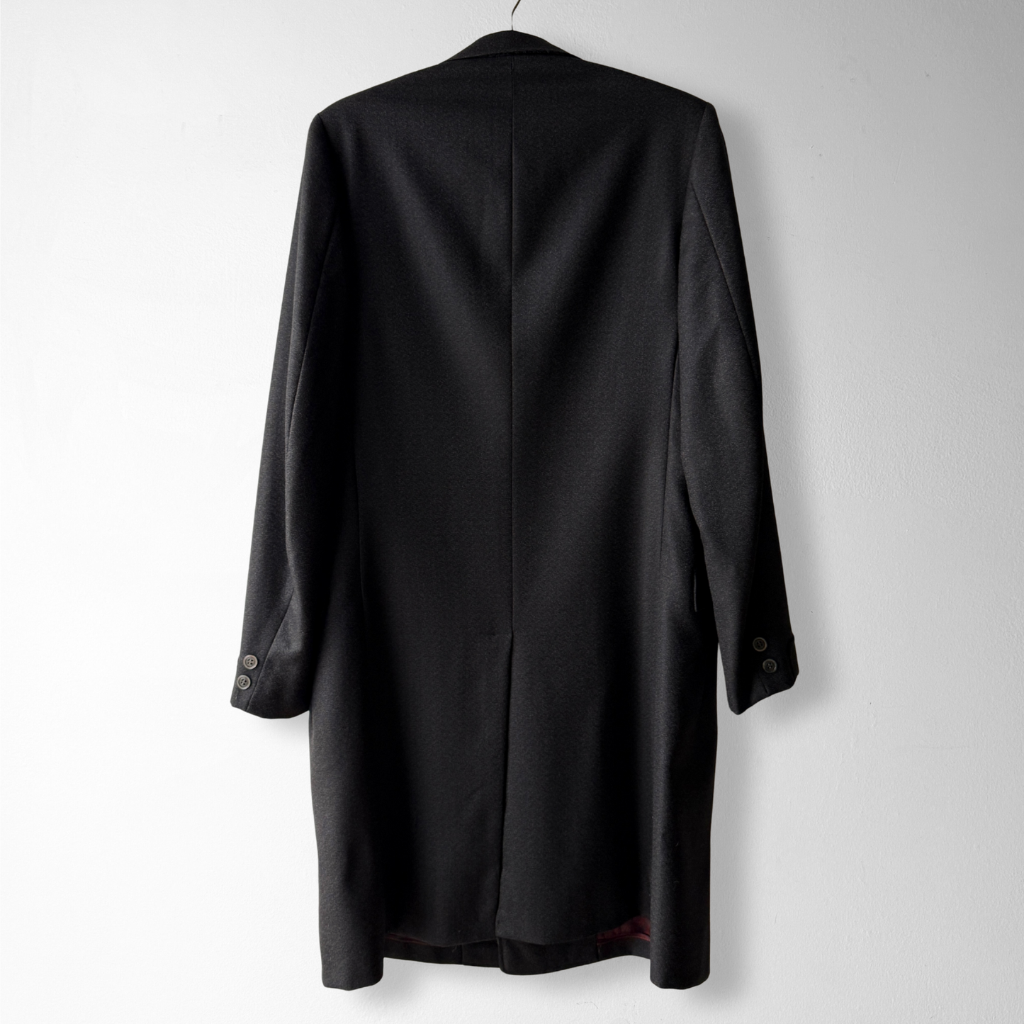 1960s Black Salt & Pepper Chesterfield Overcoat