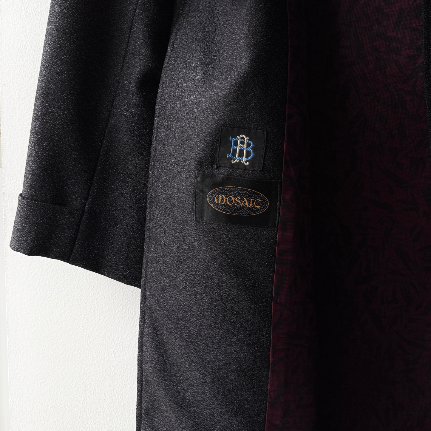 1960s Black Salt & Pepper Chesterfield Overcoat