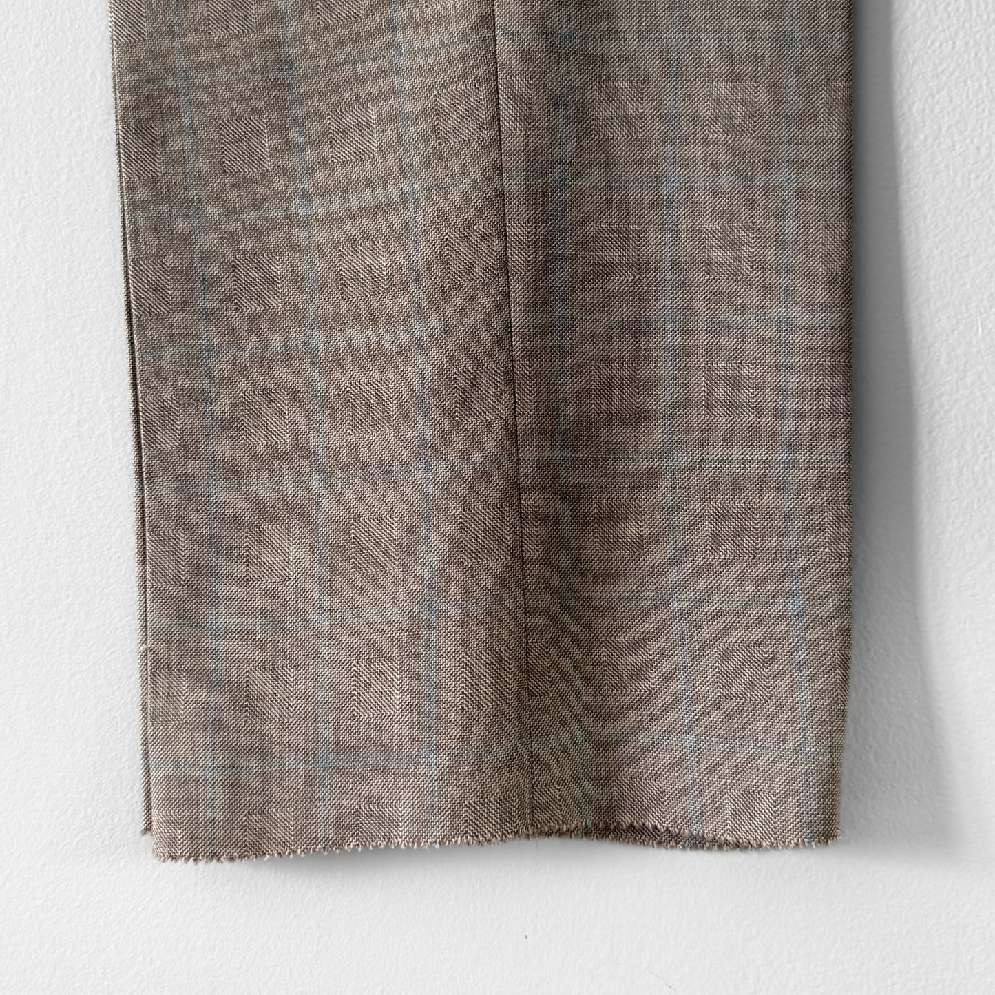 1940s Light Brown Herringbone Wool Double Breasted 2pc Suit