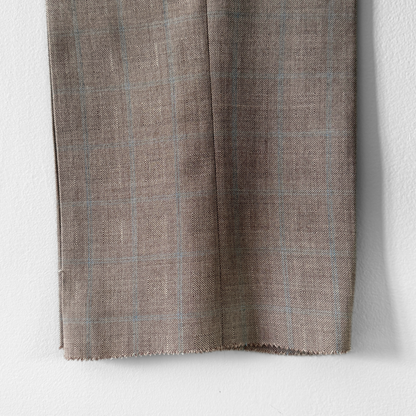 1940s Light Brown Herringbone Wool Double Breasted 2pc Suit