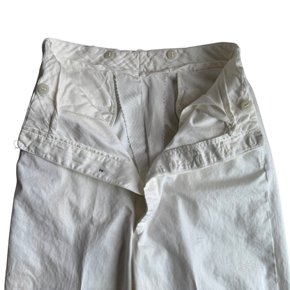 1940s U.S. Navy White Twill Officer Uniform Pants (28)