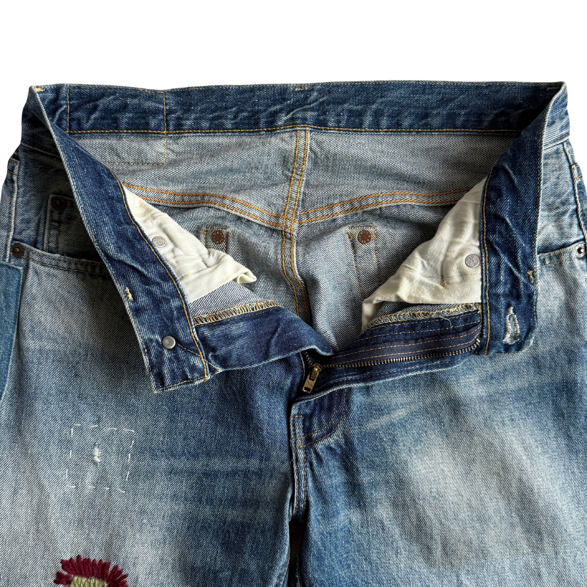 1954 Levi's 501Z XX Grandstand Patchwork Denim Jeans (30)