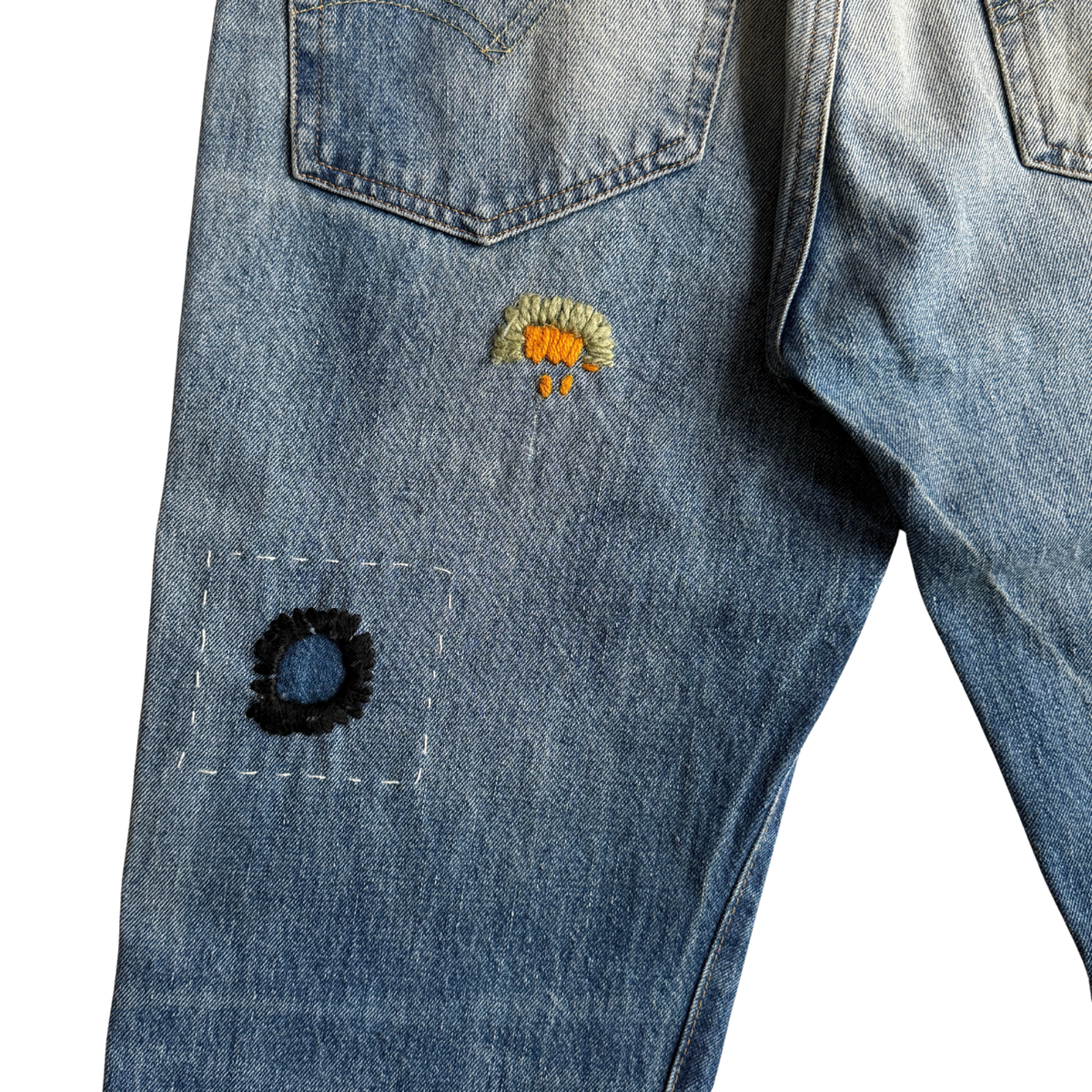 1954 Levi's 501Z XX Grandstand Patchwork Denim Jeans (30)