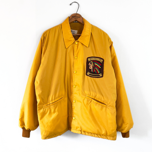 Vintage 1960s Club Ki-Yowga East Chicago Yellow Windbreaker Jacket  - Shop ThreadCount Vintage Co.