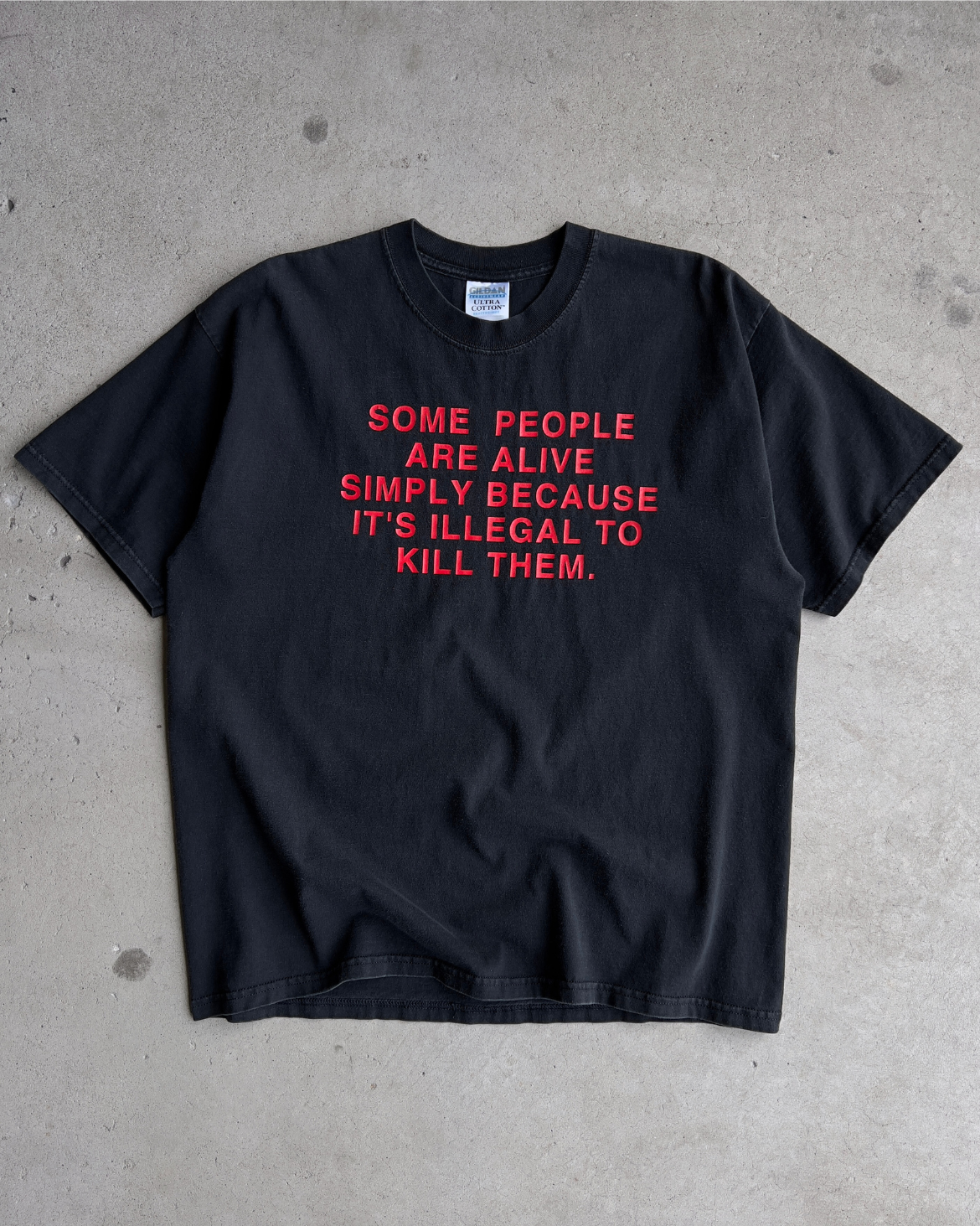 Vintage 1990s Some People Are Alive Simply Because Faded Tee  - Shop ThreadCount Vintage Co.