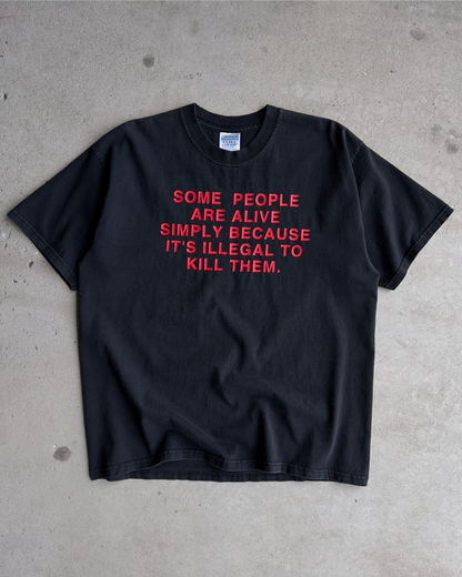 1990s Some People Are Alive Simply Because Faded Tee  - Shop ThreadCount Vintage Co.