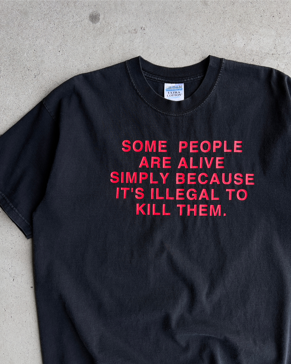 Vintage 1990s Some People Are Alive Simply Because Faded Tee  - Shop ThreadCount Vintage Co.