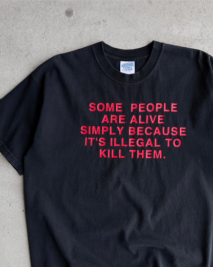 1990s Some People Are Alive Simply Because Faded Tee  - Shop ThreadCount Vintage Co.