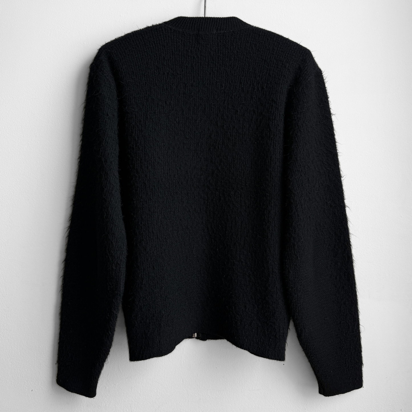 1960s Black & Grey Check Zip Up Cardigan