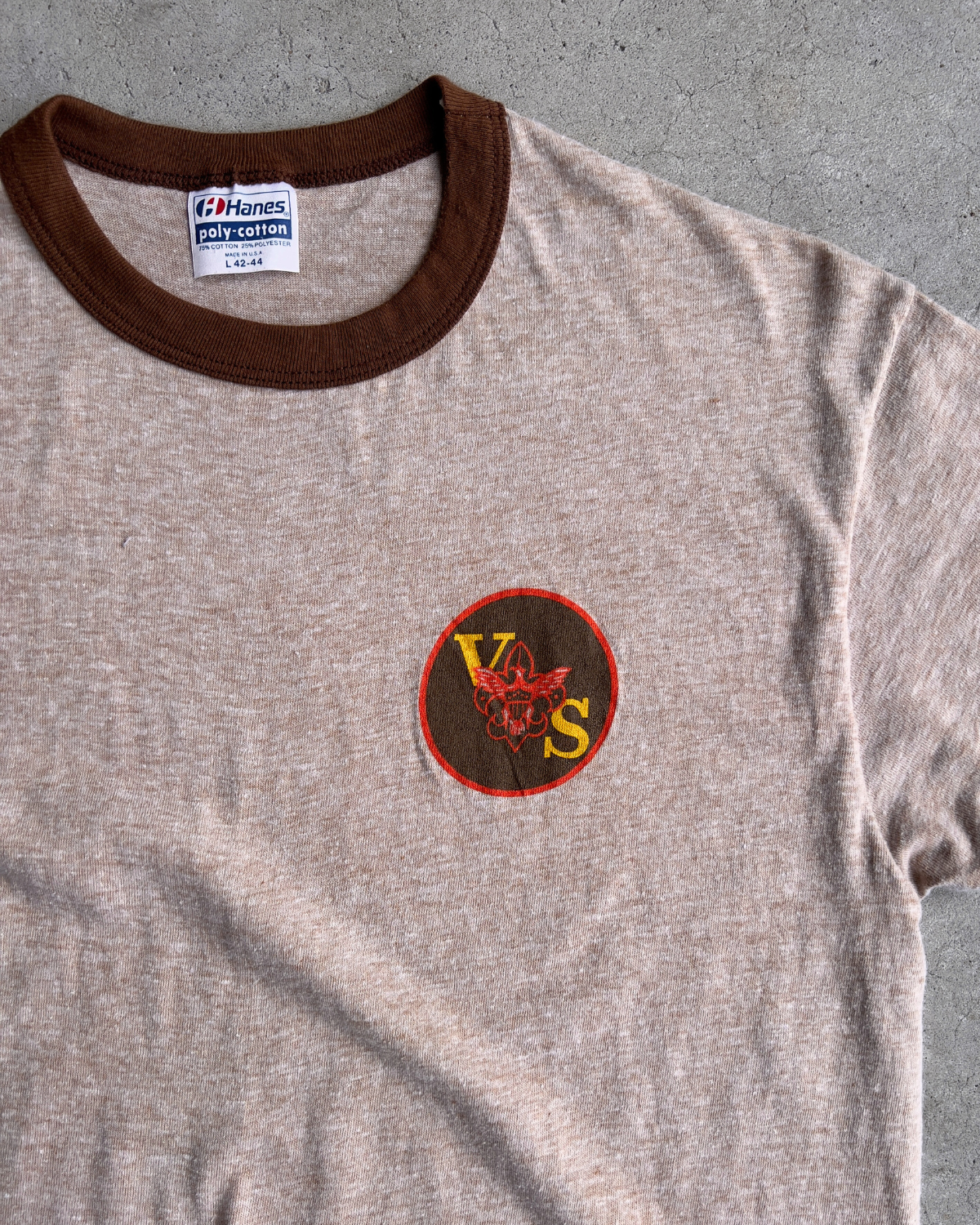 1980s Varsity Boy Scouts Of America Brown Ringer Tee  - Shop THREADCOUNT Vintage Co.