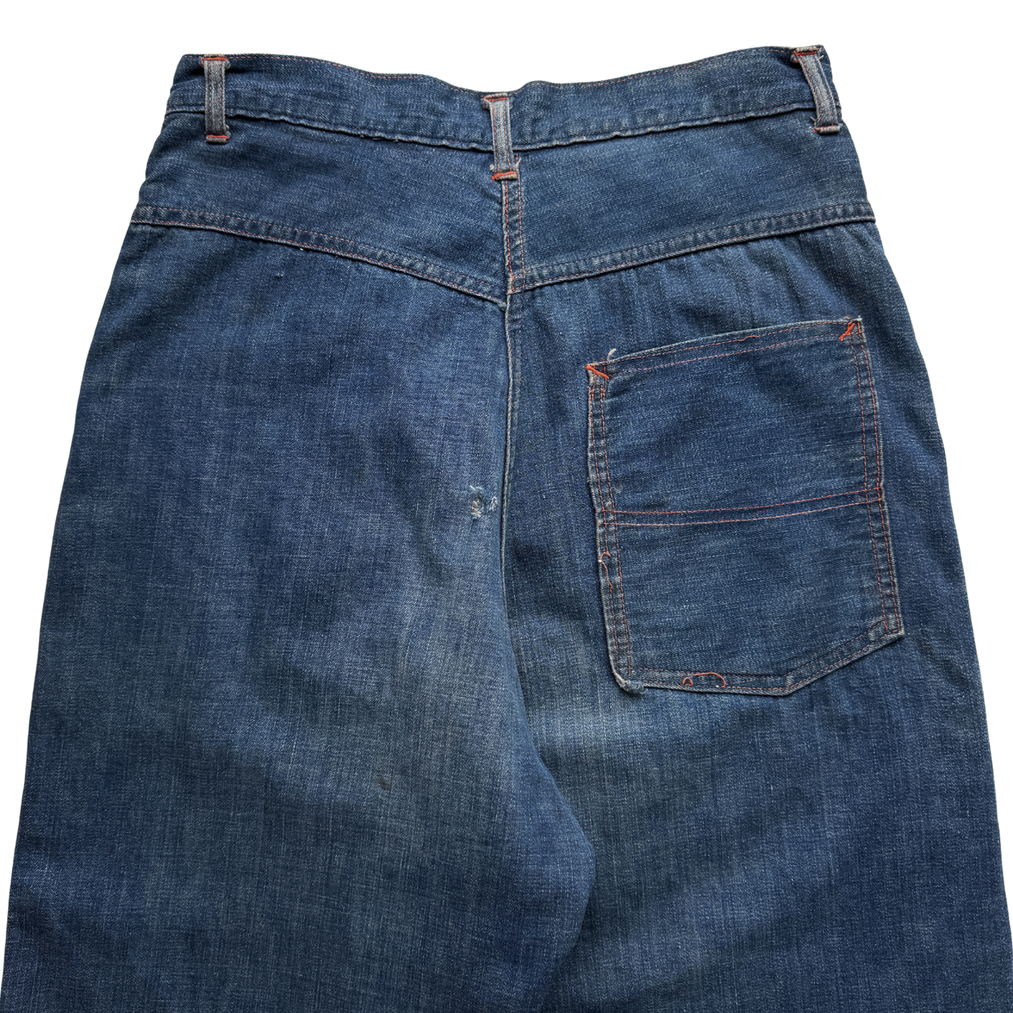 1950s Side Zip Serge Denim Jeans (28)