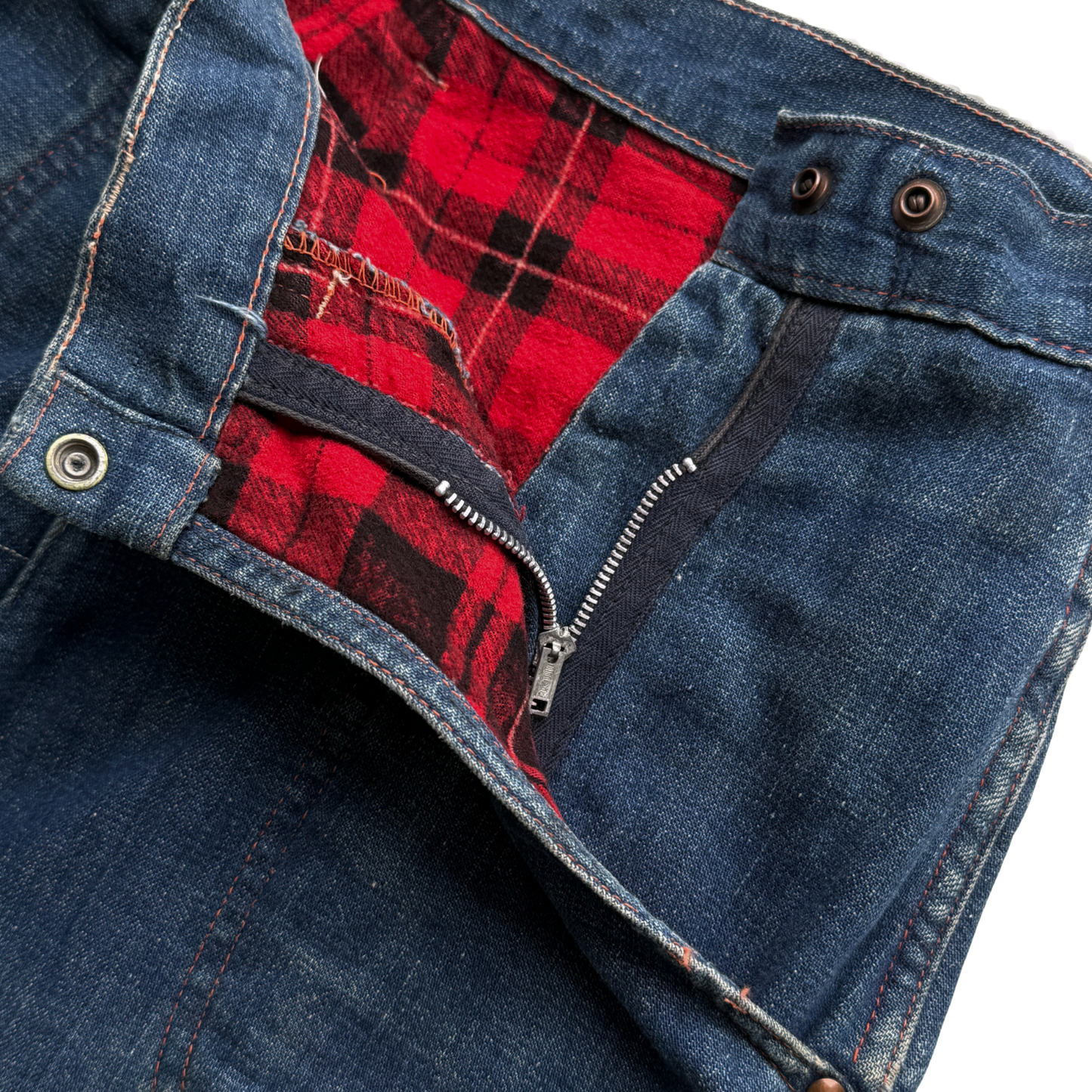 1950s Side Zip Serge Denim Jeans (28)