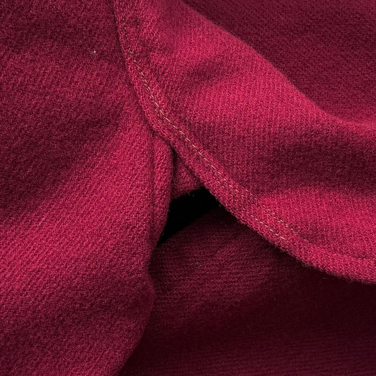 1940s Maroon Red Wool Flannel Shirt