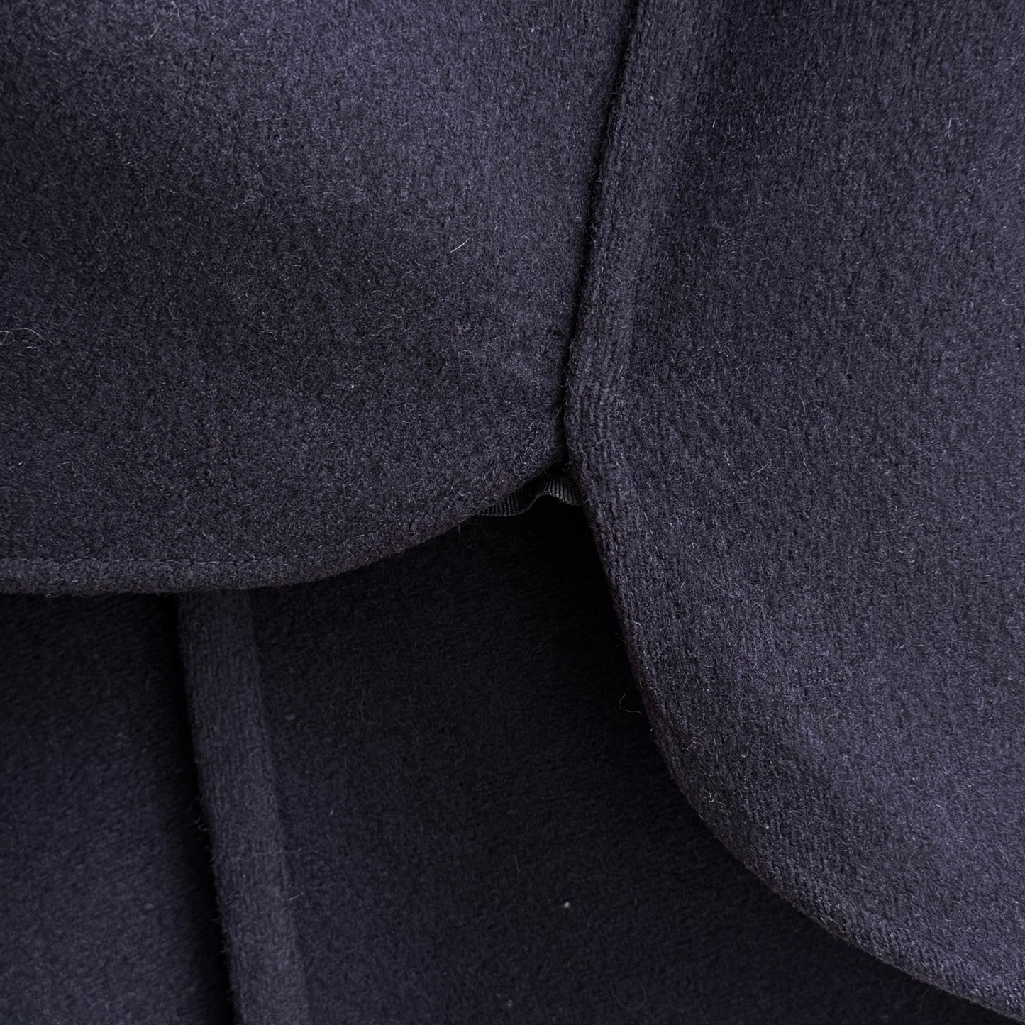 1940s Navy Blue Wool Flannel Shirt