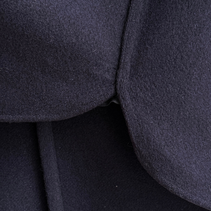 1940s Navy Blue Wool Flannel Shirt