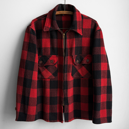 1950s Hercules Buffalo Plaid Wool Hunting Jacket