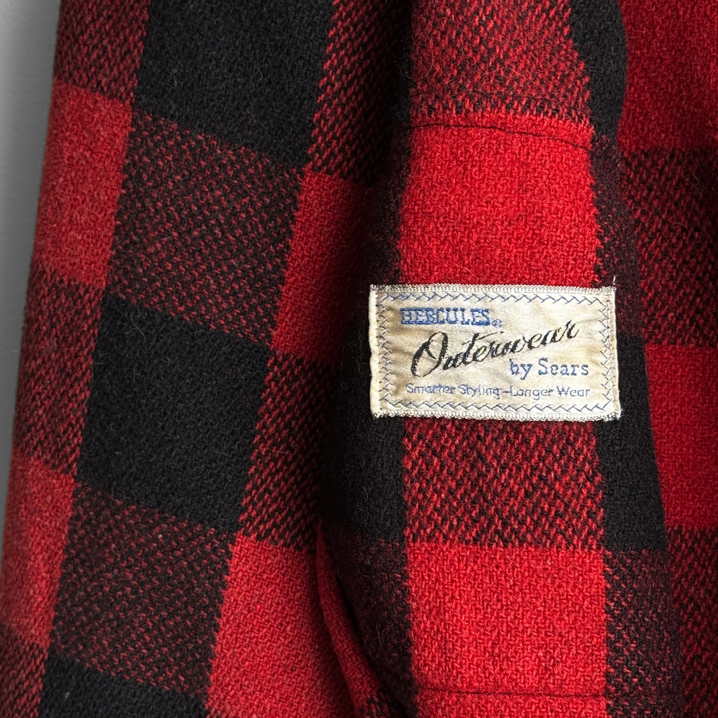 1950s Hercules Buffalo Plaid Wool Hunting Jacket