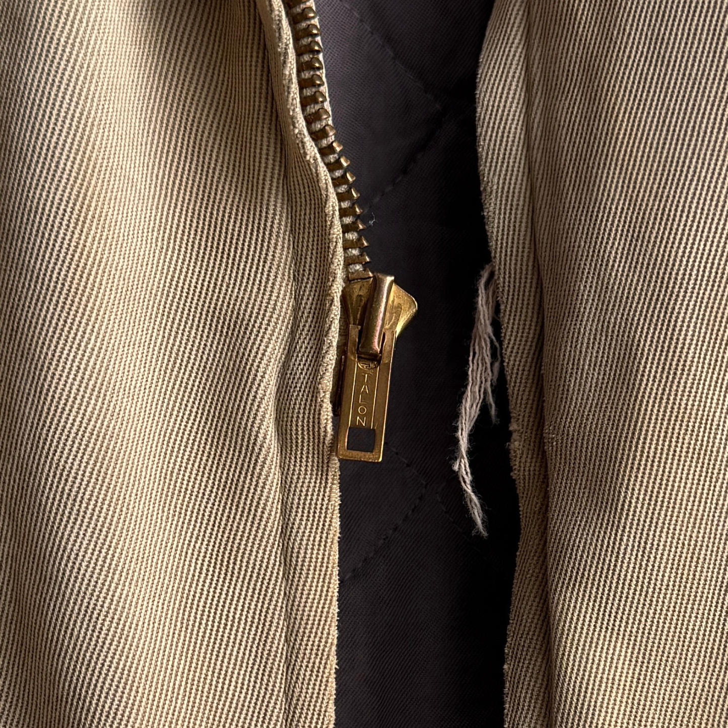 1950s Faded Tan Gabardine Windbreaker Jacket