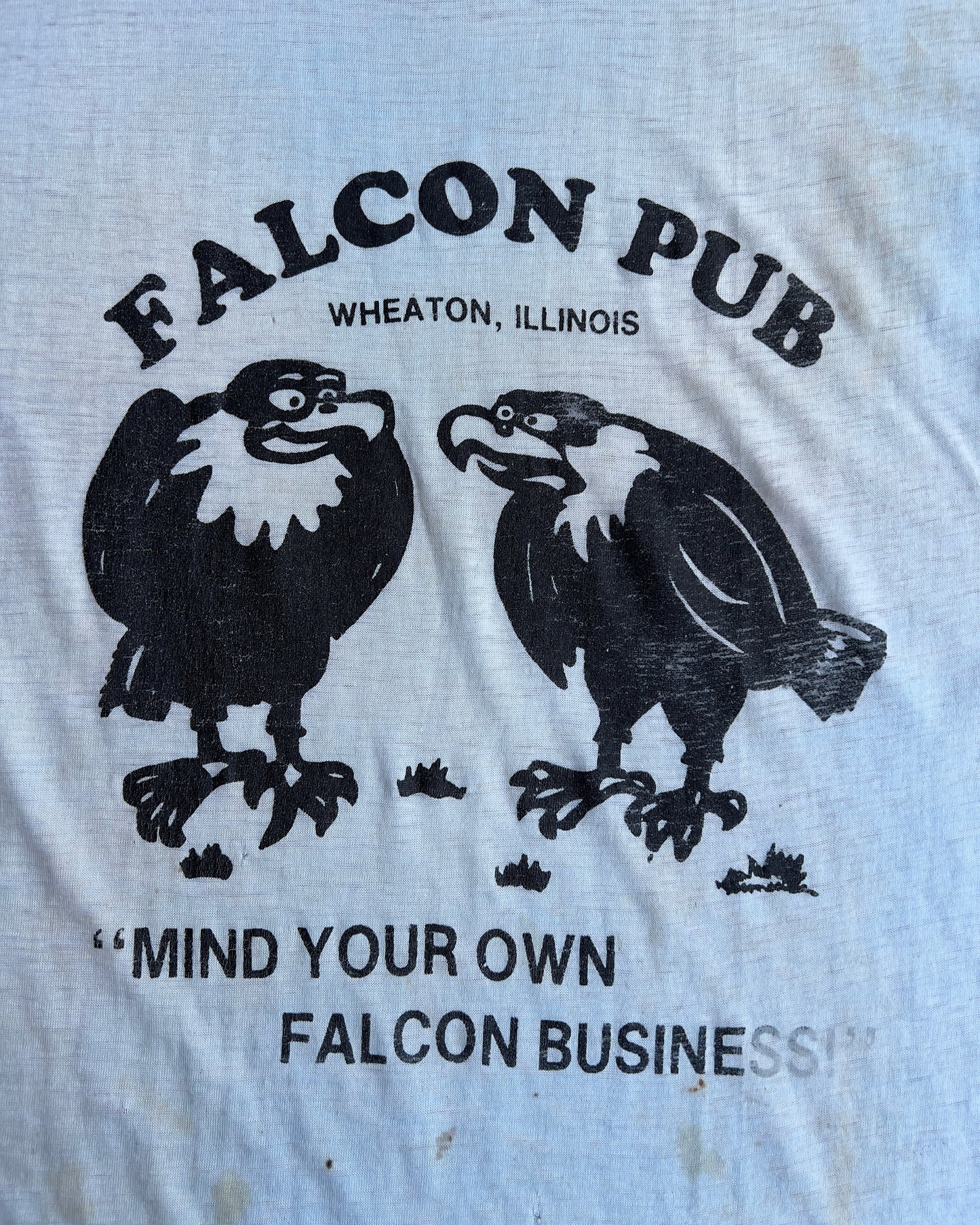 Vintage 1970s Falcon Pub Illinois Sun Faded Tee  - Shop ThreadCount Vintage Co.