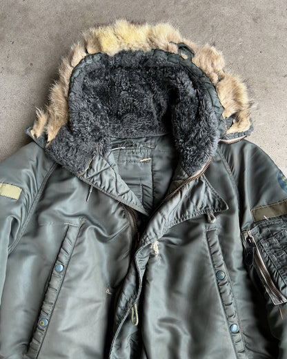 1960s N-3B USAF Stencil Green Parka Flight Jacket  - Shop ThreadCount Vintage Co.