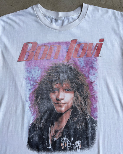 Vintage 1986 Bon Jovi Slippery When Wet Mini Sleeve Tour Tee  - Shop ThreadCount Vintage Co.