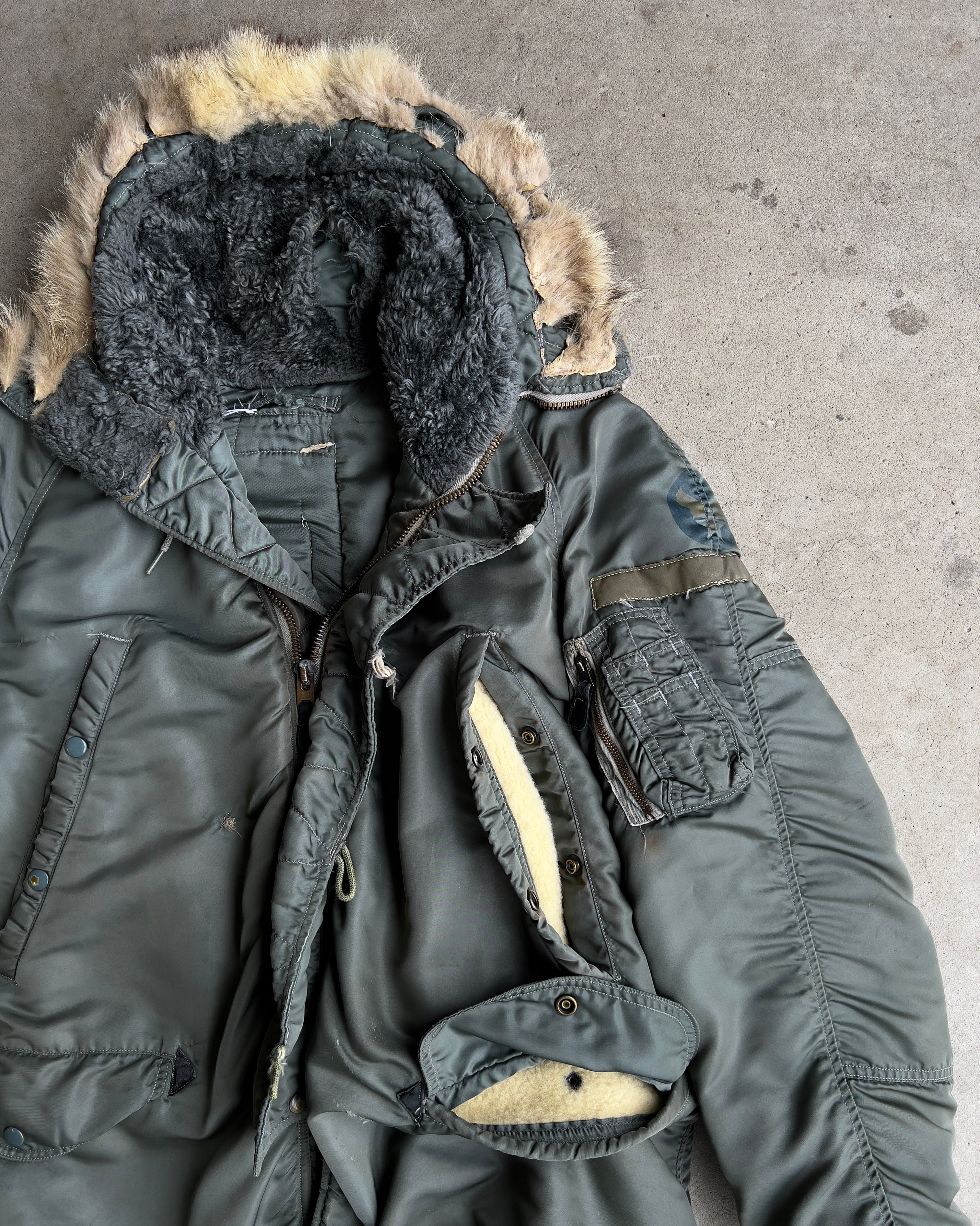 ThreadCount | Shop 1960s N-3B USAF Sage Green Parka Flight Jacket