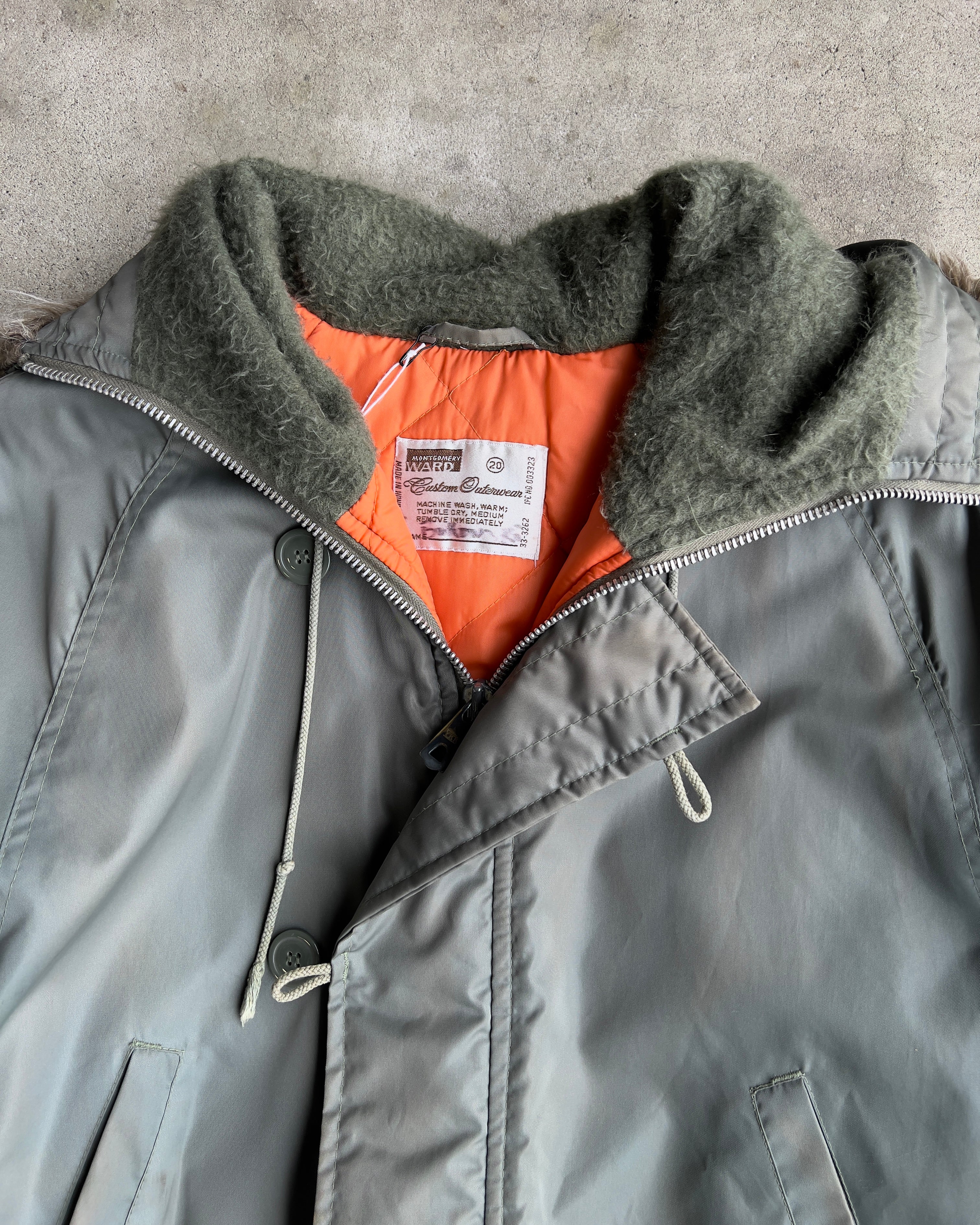 ThreadCount | Shop 1980s N-3B Military Green Civilian Parka Jacket