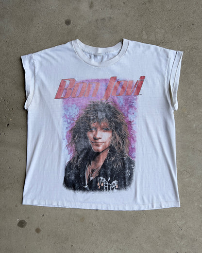 Vintage 1986 Bon Jovi Slippery When Wet Mini Sleeve Tour Tee  - Shop ThreadCount Vintage Co.