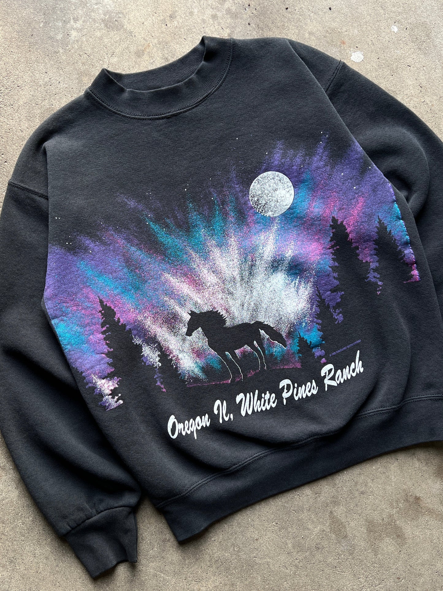 Vintage 1990s White Pines Ranch Starry Night Sweatshirt  - Shop ThreadCount Vintage Co.