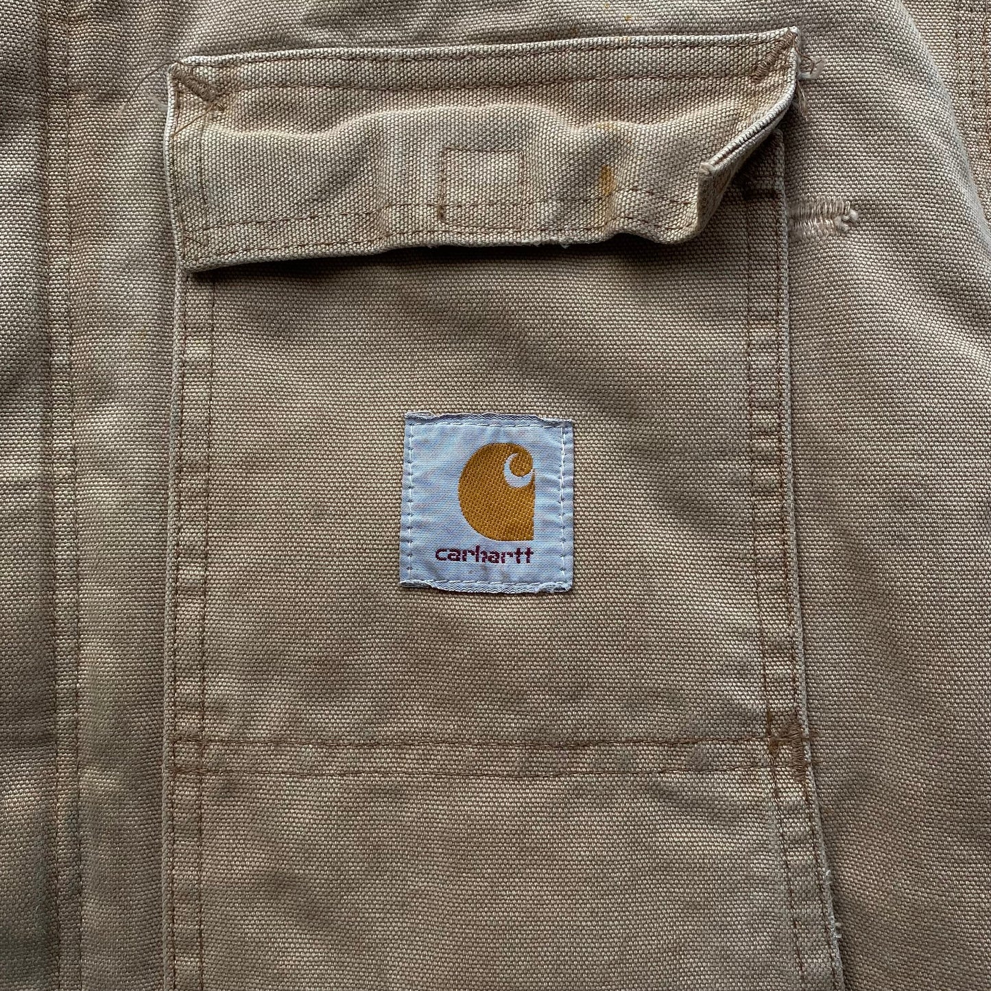 Vintage 1990s Carhartt Tan C26 Duck Canvas Chore Coat  - Shop ThreadCount Vintage Co.